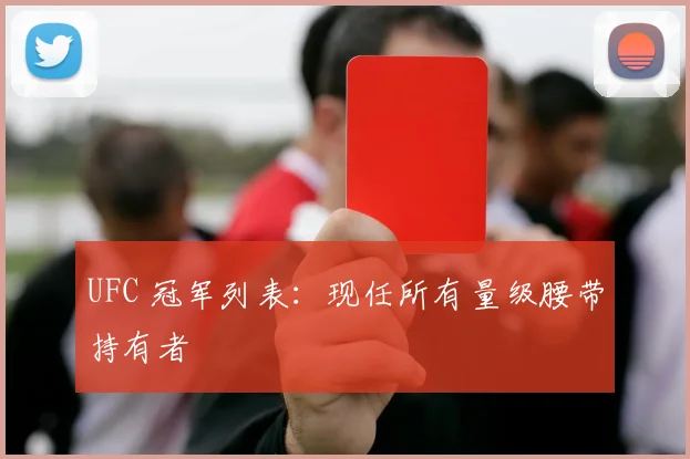 UFC 冠军列表：现任所有量级腰带持有者